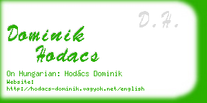 dominik hodacs business card